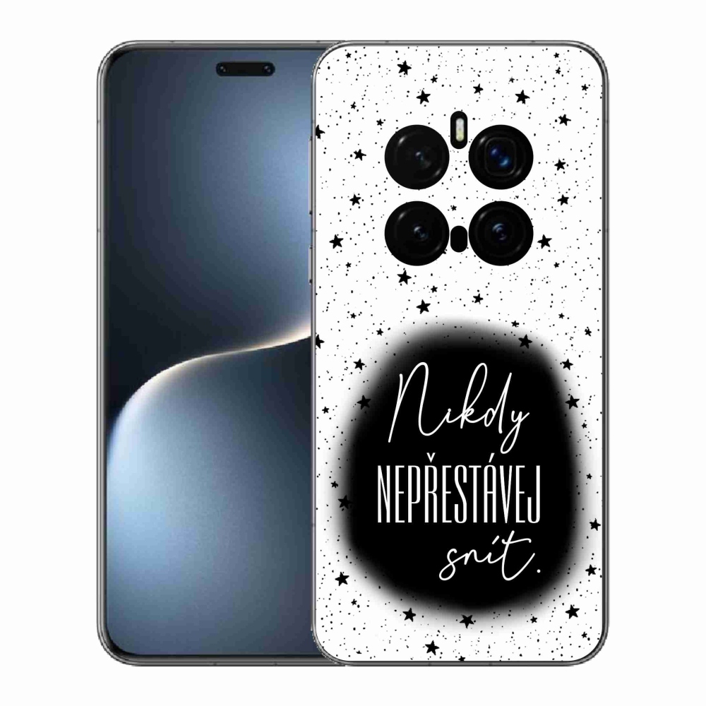 Gélový kryt mmCase na Honor Magic 7 Pro 5G - citát 1 čiernobiele pozadie