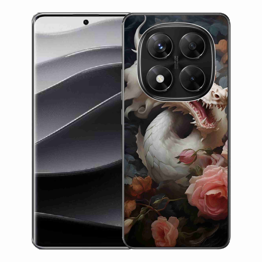 Gélový kryt mmCase na Xiaomi Redmi Note 14 Pro 5G/Poco X7 5G - biely drak