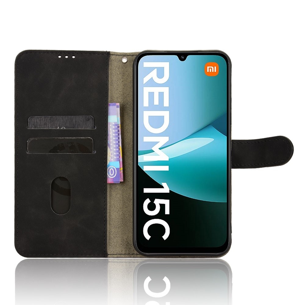 Feel knižkové púzdro na Xiaomi Redmi 15C 4G/5G (173mm) - čierne