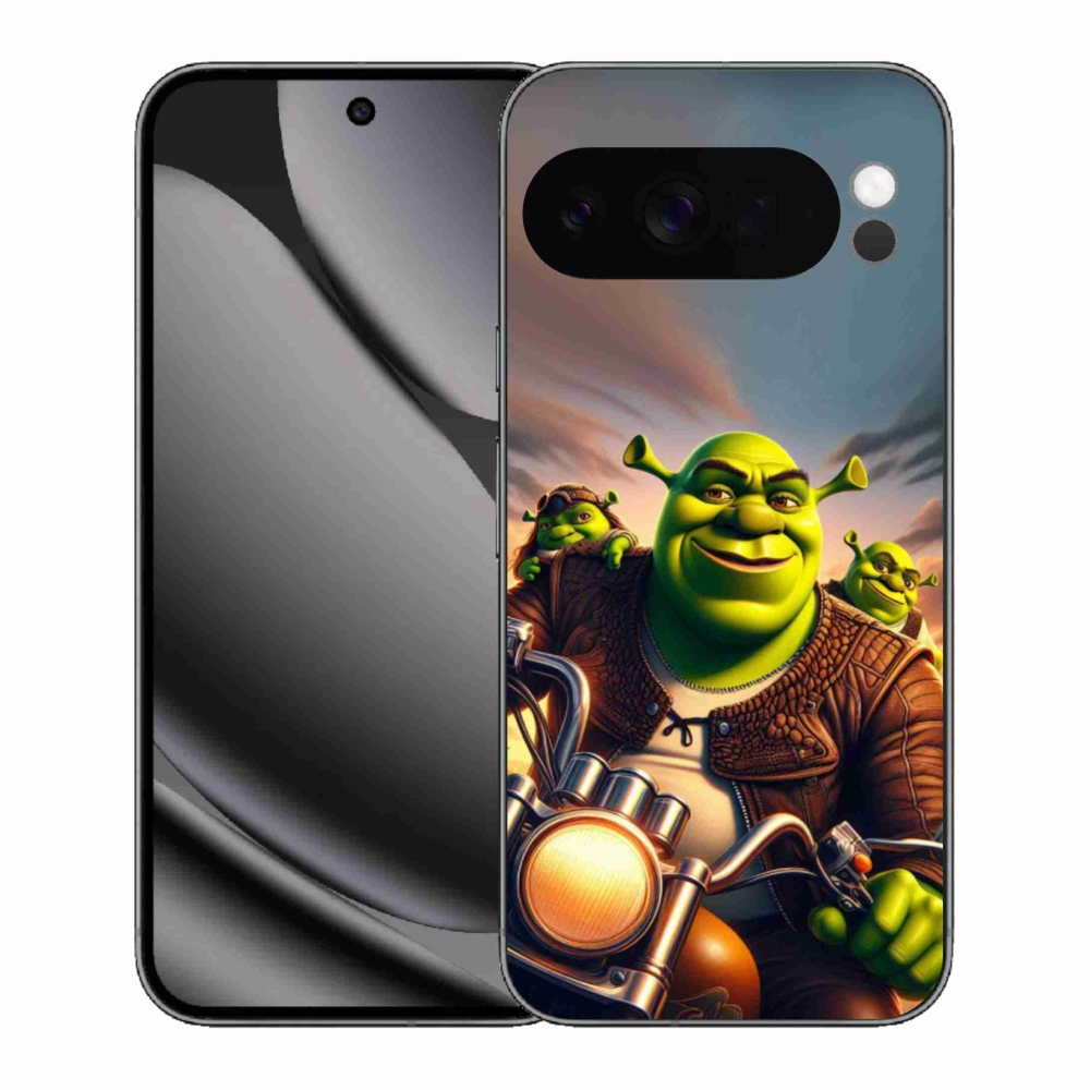 Gélový kryt mmCase na Google Pixel 10 Pro XL - shrek na motorke