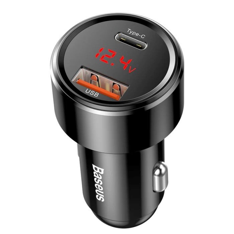 Nabíjačka do auta Baseus Magic Series USB-C/USB-A 45W čierna