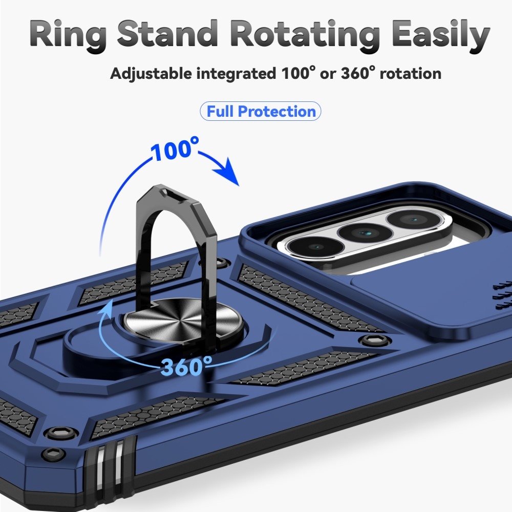 Ring odolný kryt na Samsung Galaxy A36 5G - modrý