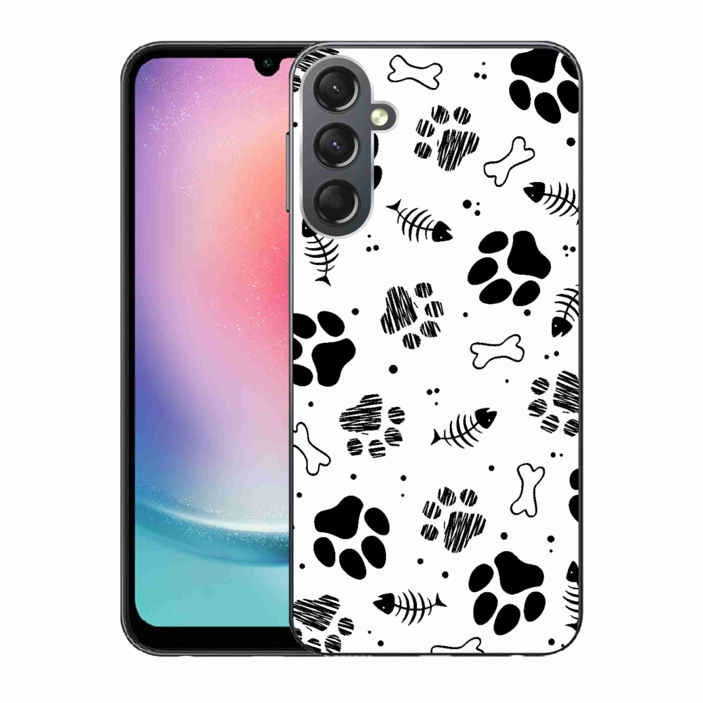 Gélový kryt mmCase na Samsung Galaxy A24 - psie labky 1