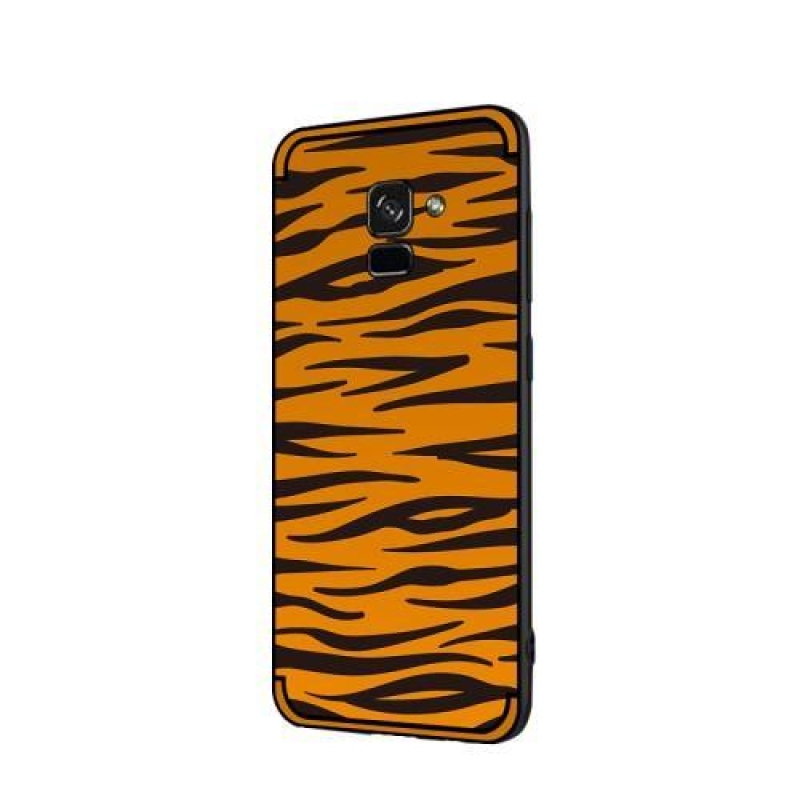 Wild gélový  obal na Samsung Galaxy A8 (2018) - hnedá zebra