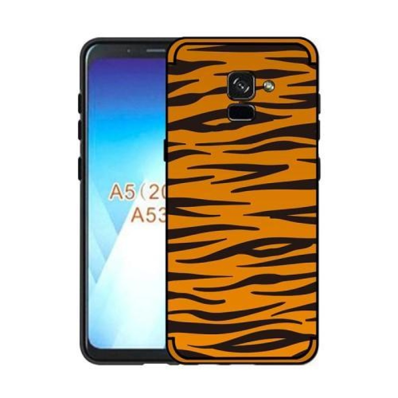 Wild gélový  obal na Samsung Galaxy A8 (2018) - hnedá zebra