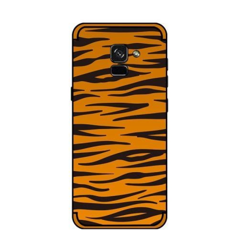 Wild gélový  obal na Samsung Galaxy A8 (2018) - hnedá zebra