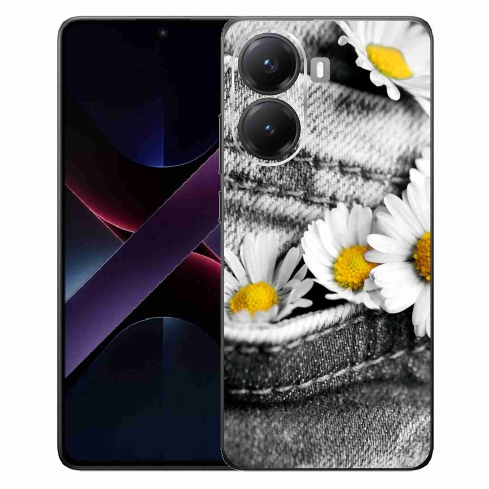 Gélový kryt mmCase na Xiaomi Poco X7 Pro 5G - margaréty