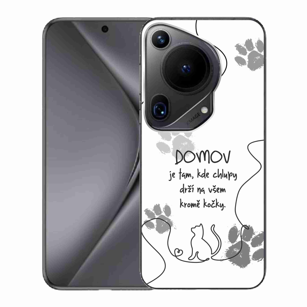 Gélový kryt mmCase na Huawei Pura 70 Ultra - mačacie motív biele pozadie