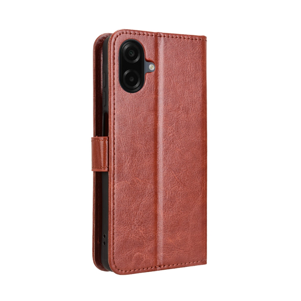 Crazy knižkové púzdro na Samsung Galaxy A07 4G - hnedé