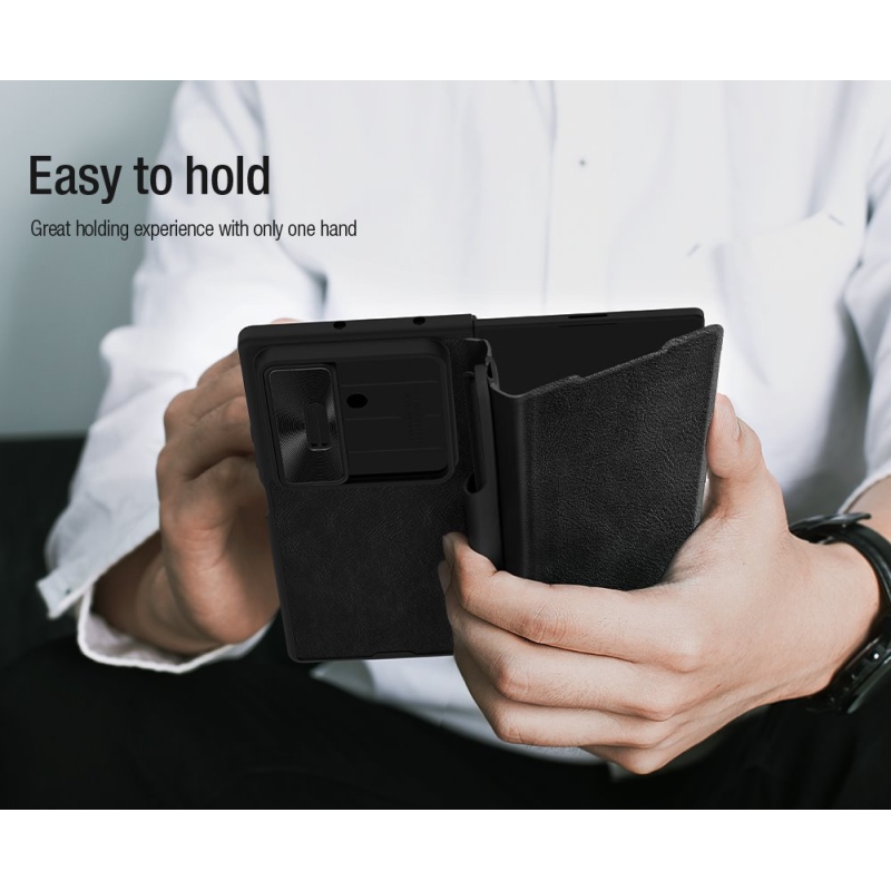Nillkin Qin Book PRO Puzdro so slotom na pero pre Samsung Galaxy Z Fold 7 Black