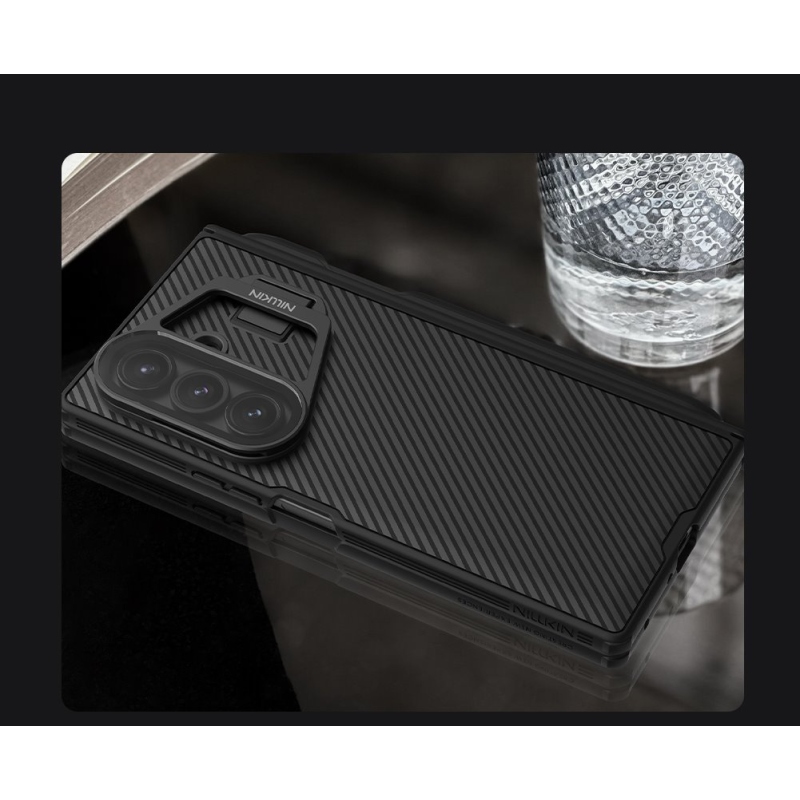 Nillkin CamShield Prop Pen Slot (Transparent Lens) Zadný kryt pre Samsung Galaxy Z Fold 7 Black