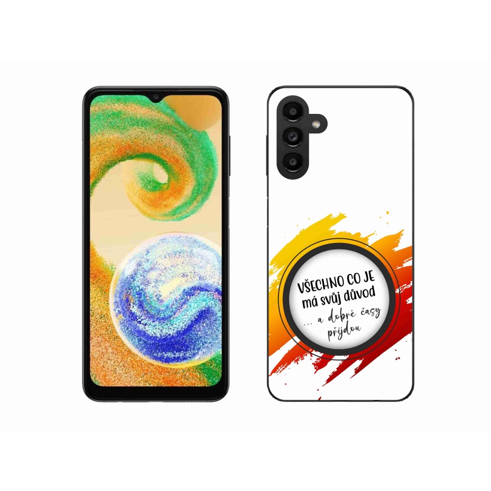 Gélový kryt mmCase na Samsung Galaxy A04s (164.7x76.7x9.1mm) - citát 3 biele pozadie