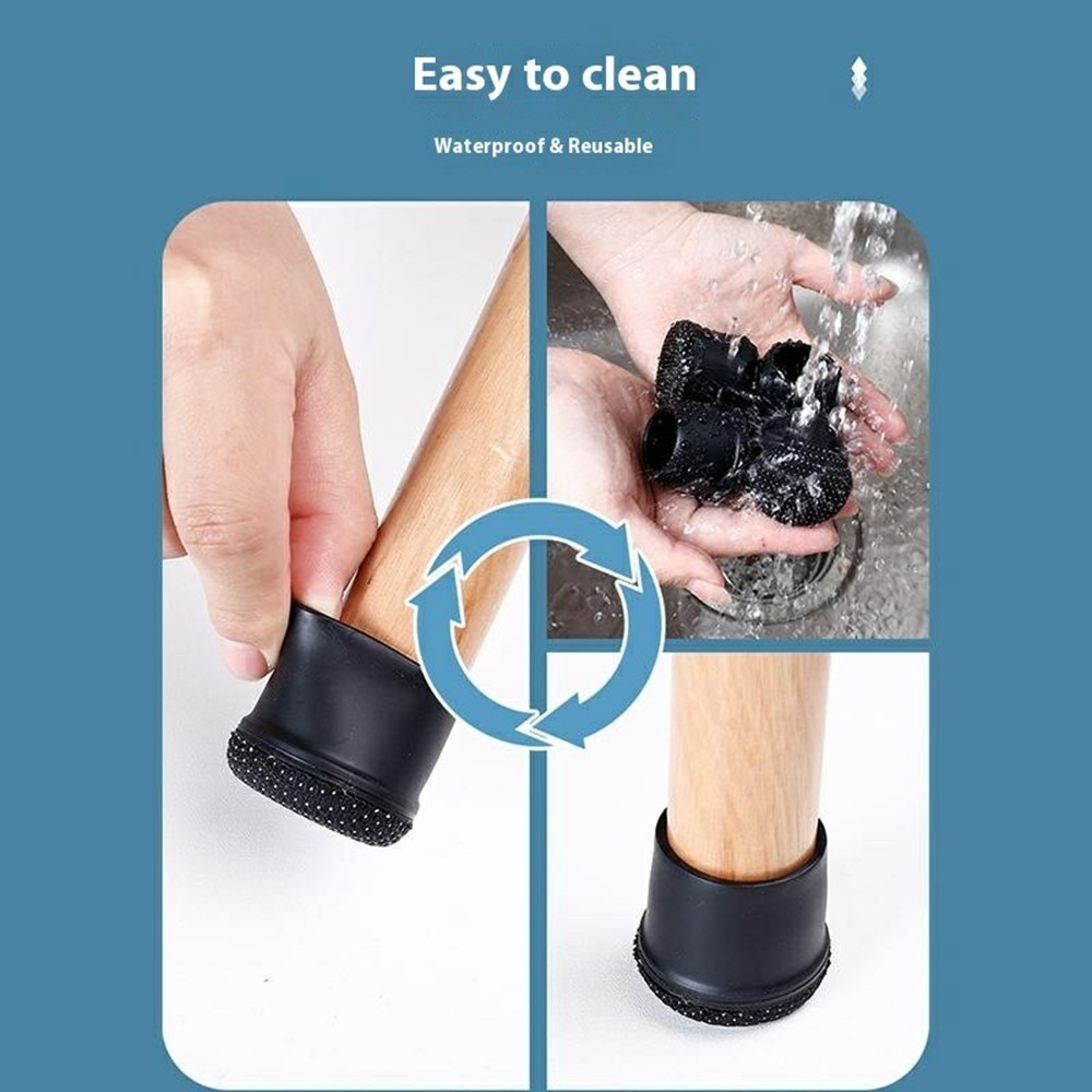 Ochranné silikónové krytky na nohy nábytku 24 ks