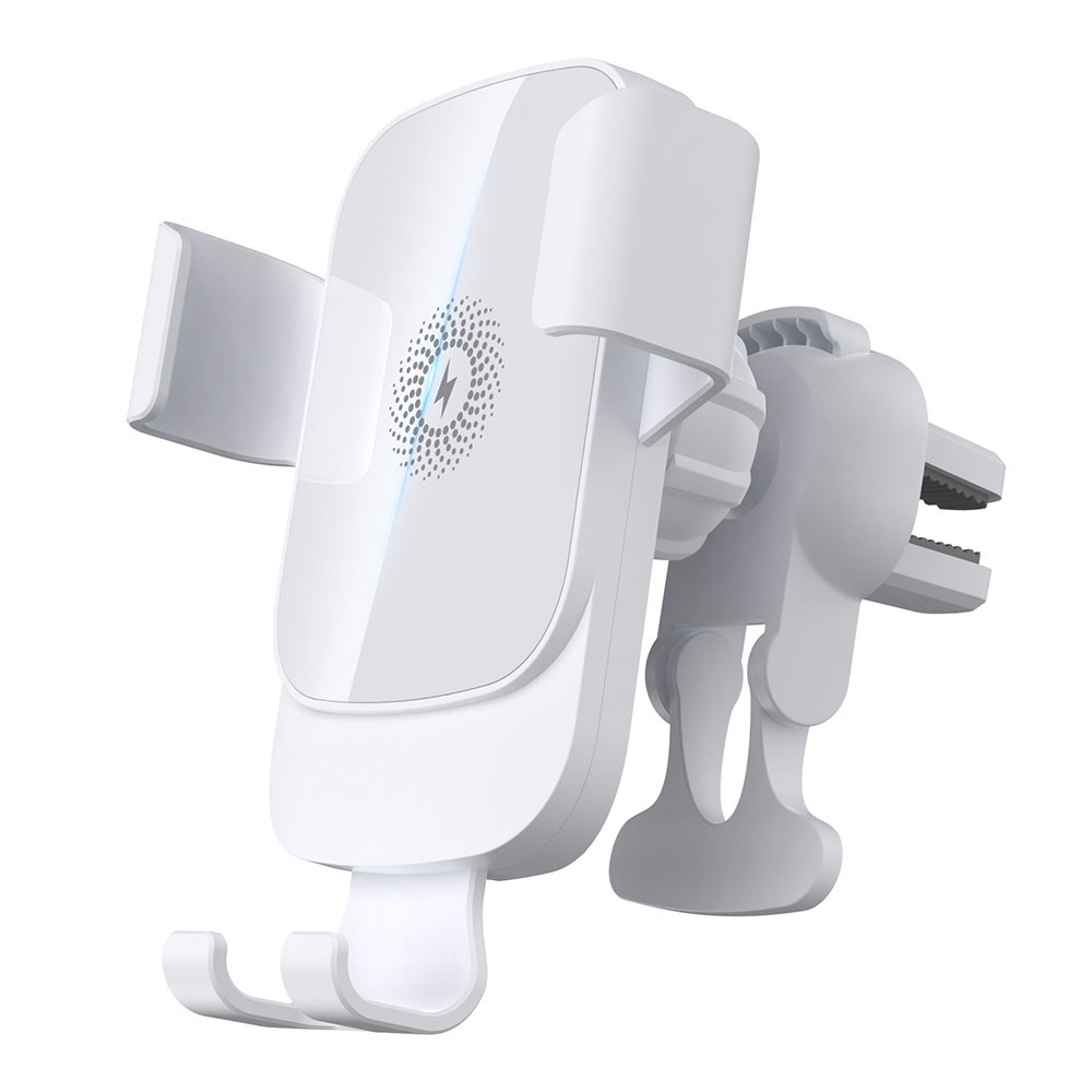 CF96 bezdrôtová nabíjačka do auta s držiakom do ventilácie 15 W - biela