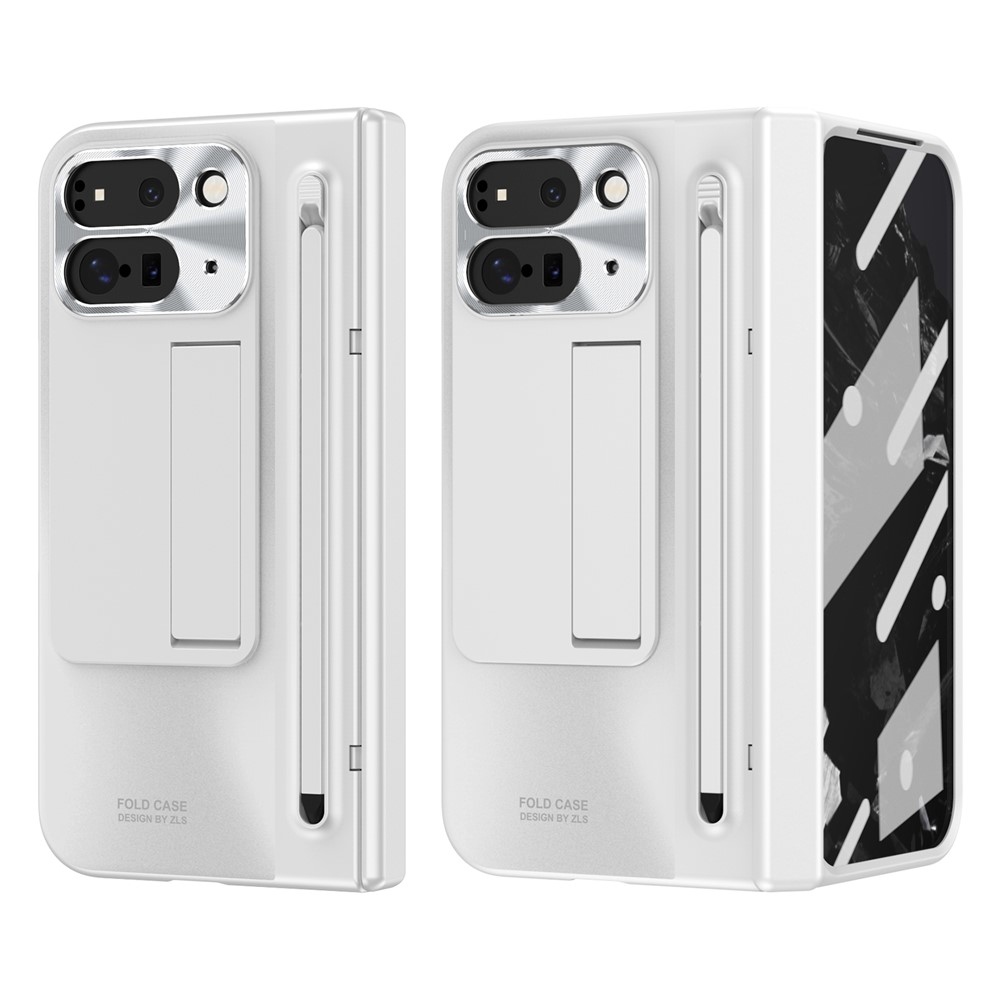Hinge plastový kryt so stylusom a ochranou displeja na Google Pixel 10 Pro Fold - biely