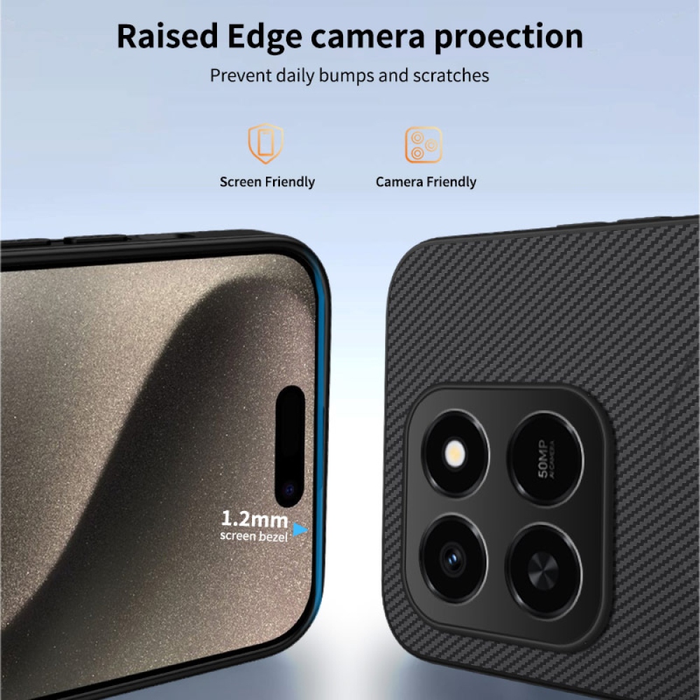 WLF gélový obal s pevným chrbtom a MagSafe na Honor 400 Smart 5G/4G/Honor X7d - čierny