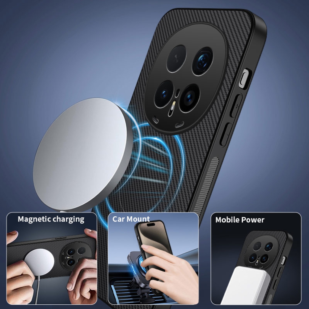 WLF gélový obal s pevným chrbtom a MagSafe na Honor Magic 8 Pro 5G - čierny