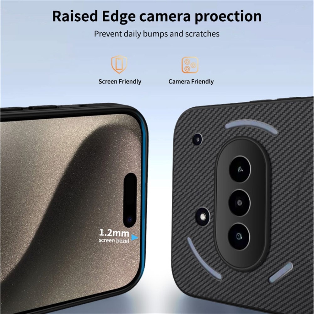 WLF gélový obal s pevným chrbtom a MagSafe na Nothing Phone (3a) - čierny