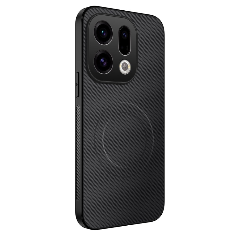 WLF gélový obal s pevným chrbtom a MagSafe na Oppo Find X9 5G - čierny