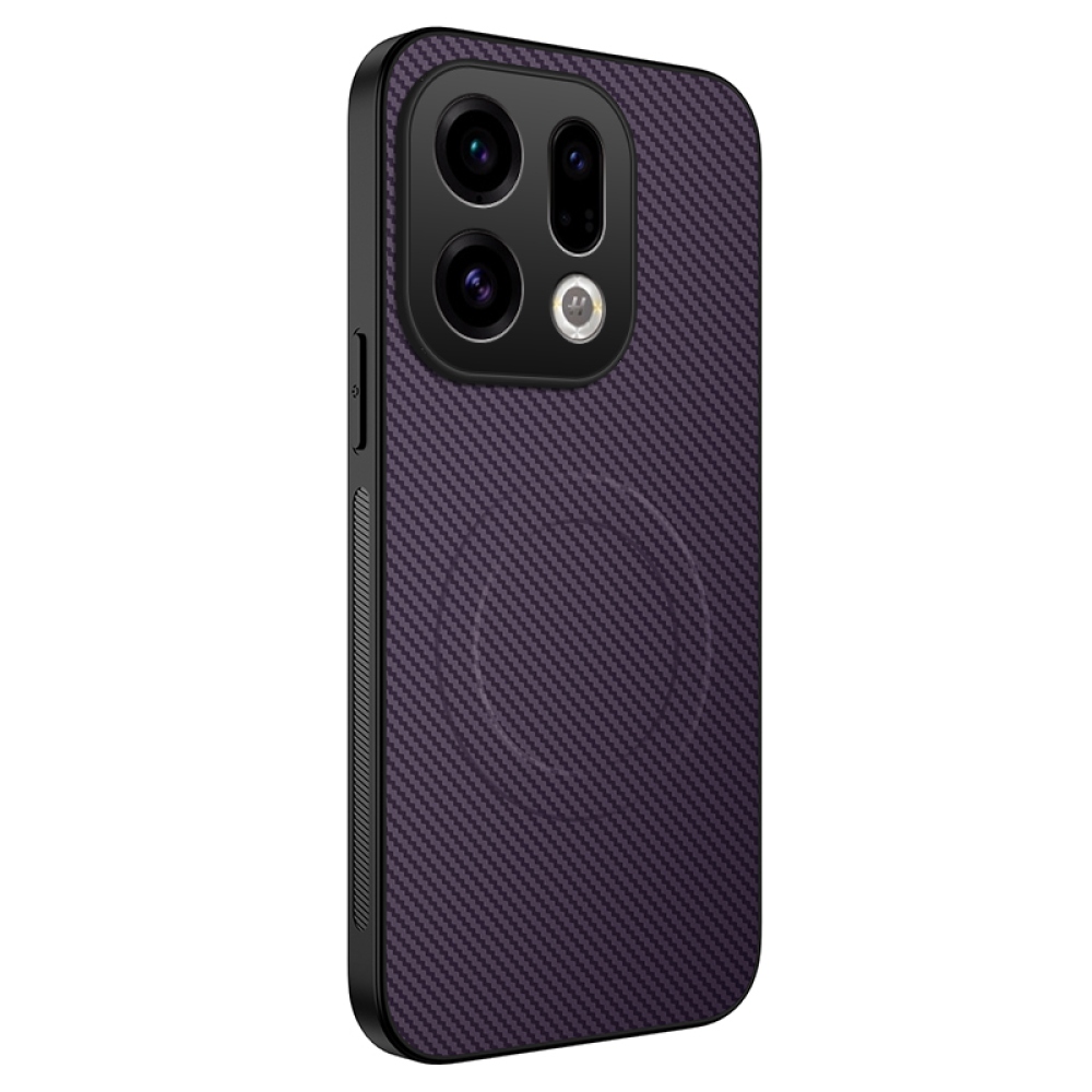 WLF gélový obal s pevným chrbtom a MagSafe na Oppo Find X9 5G - fialový