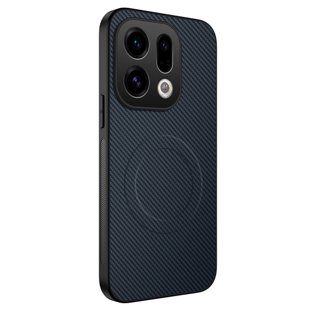 WLF gélový obal s pevným chrbtom a MagSafe na Oppo Find X9 5G - tmavomodrý