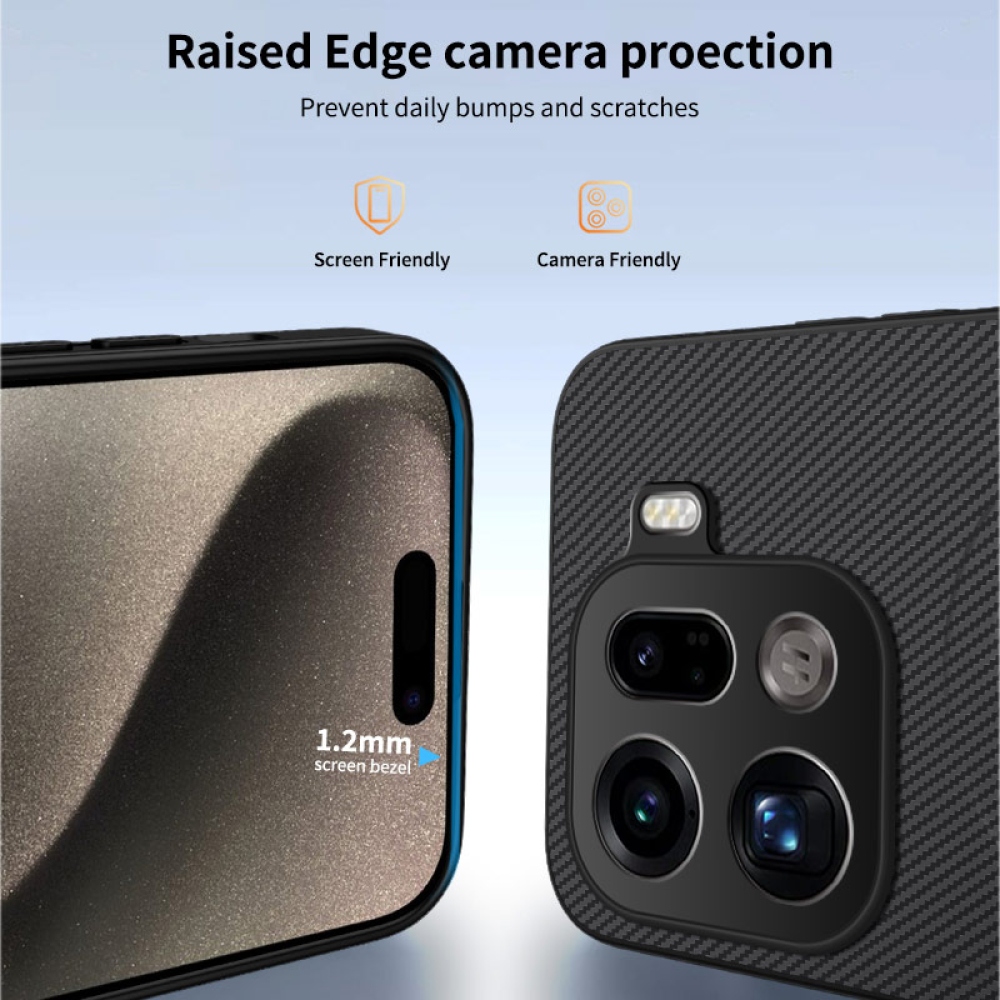 WLF gélový obal s pevným chrbtom a MagSafe na Oppo Find X9 Pro 5G - čierny