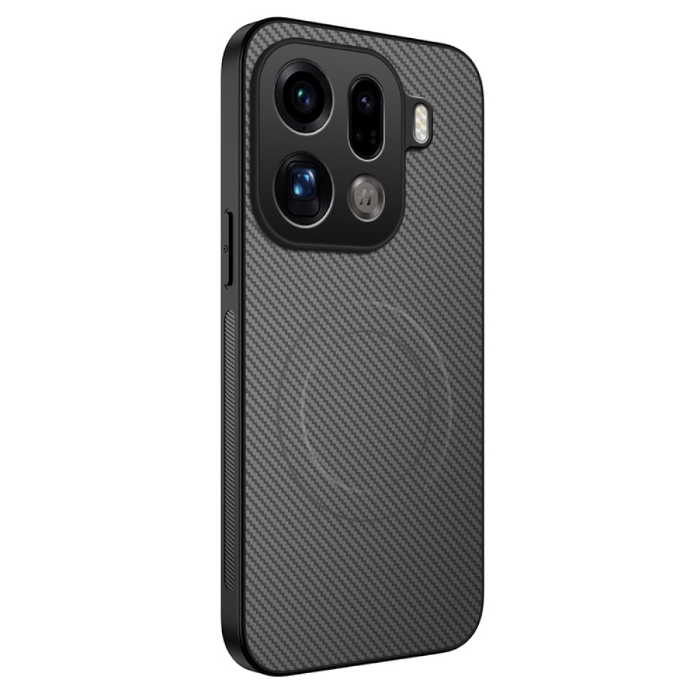 WLF gélový obal s pevným chrbtom a MagSafe na Oppo Find X9 Pro 5G - šedý