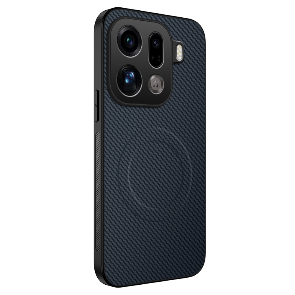 WLF gélový obal s pevným chrbtom a MagSafe na Oppo Find X9 Pro 5G - tmavomodrý