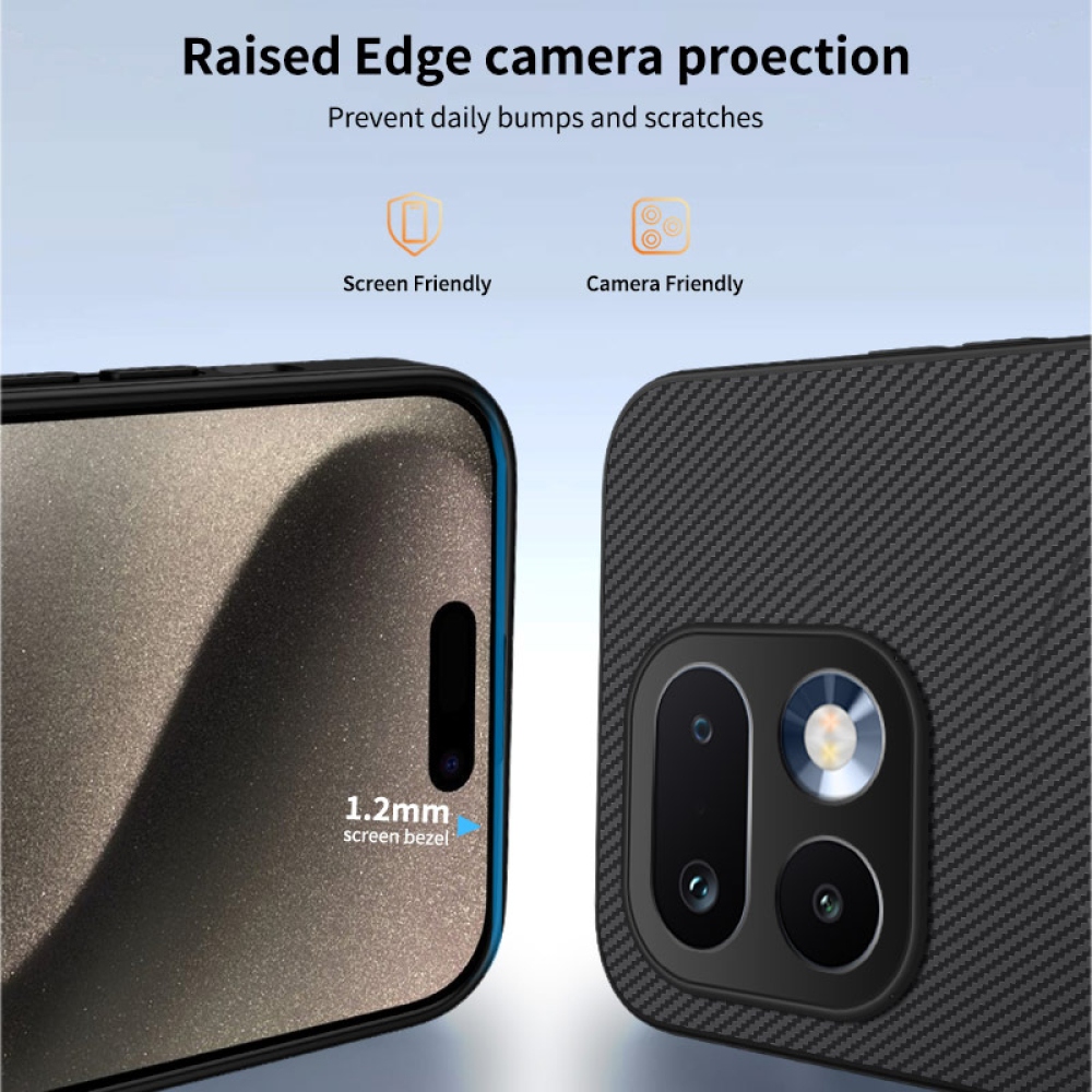 WLF gélový obal s pevným chrbtom a MagSafe na Realme 16 Pro+ 5G - čierny
