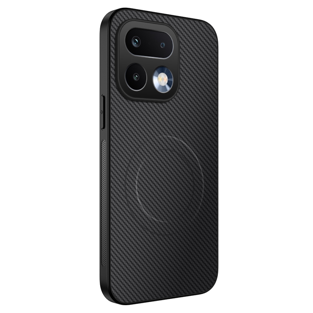 WLF gélový obal s pevným chrbtom a MagSafe na Realme 16 Pro+ 5G - čierny
