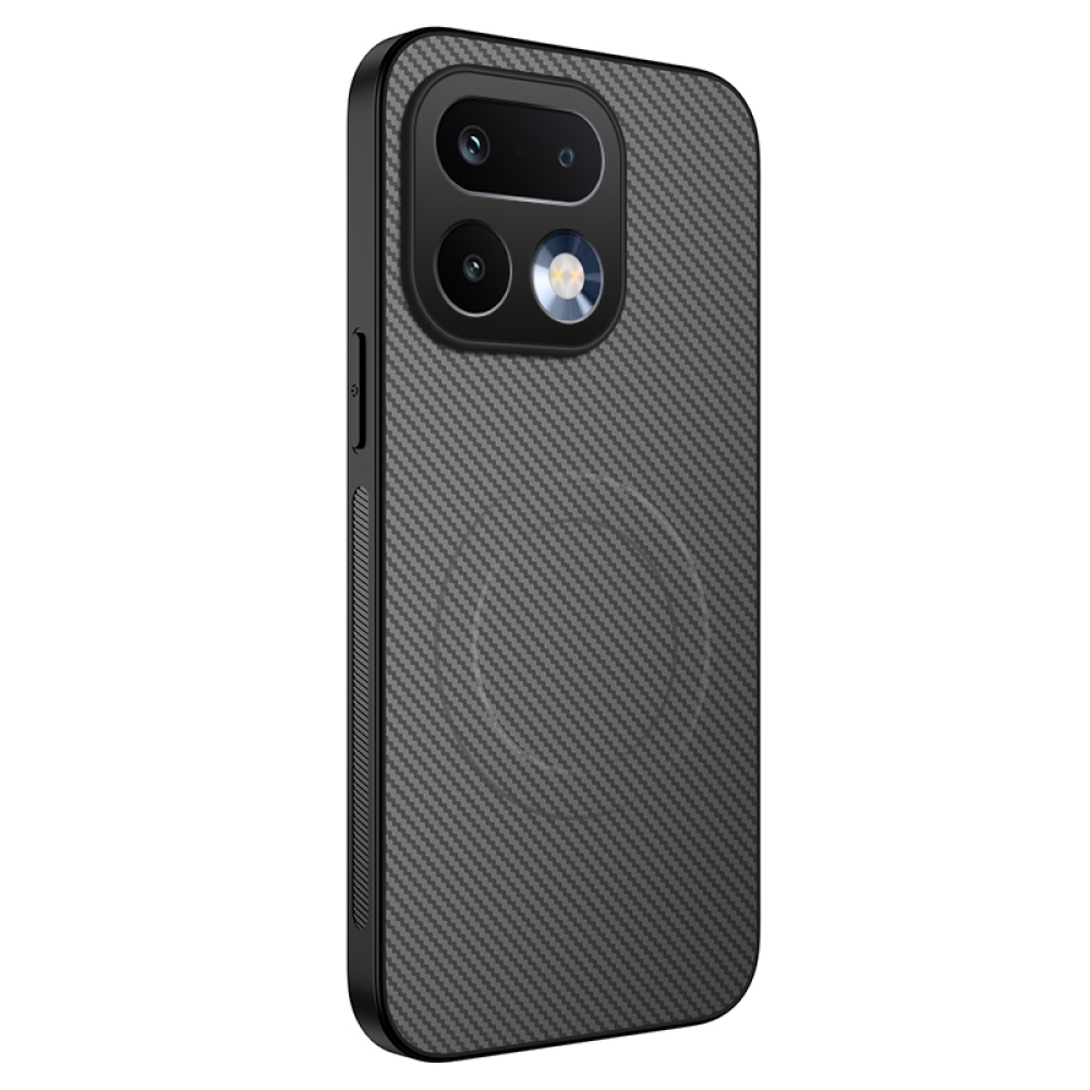WLF gélový obal s pevným chrbtom a MagSafe na Realme 16 Pro+ 5G - šedý