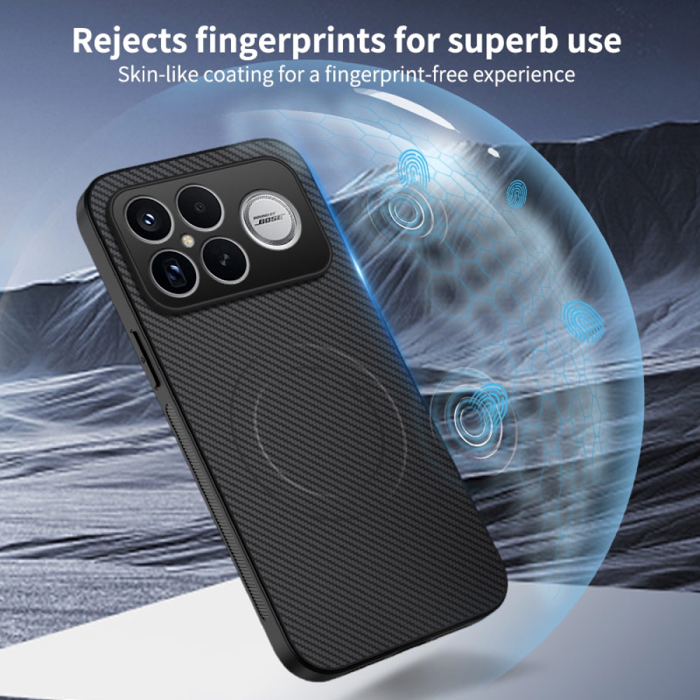 WLF gélový obal s pevným chrbtom a MagSafe na Xiaomi Poco F8 Ultra 5G - čierny