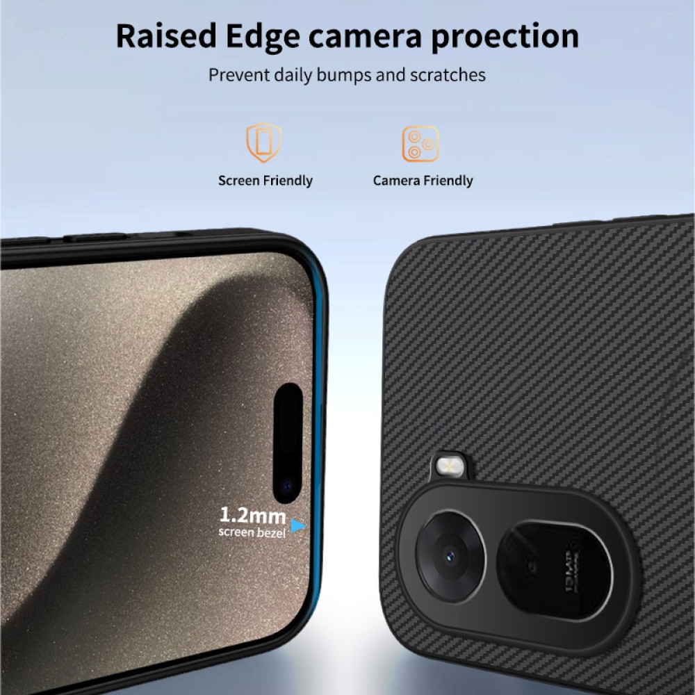 WLF gélový obal s pevným chrbtom a MagSafe na Xiaomi Redmi A7 Pro - čierny