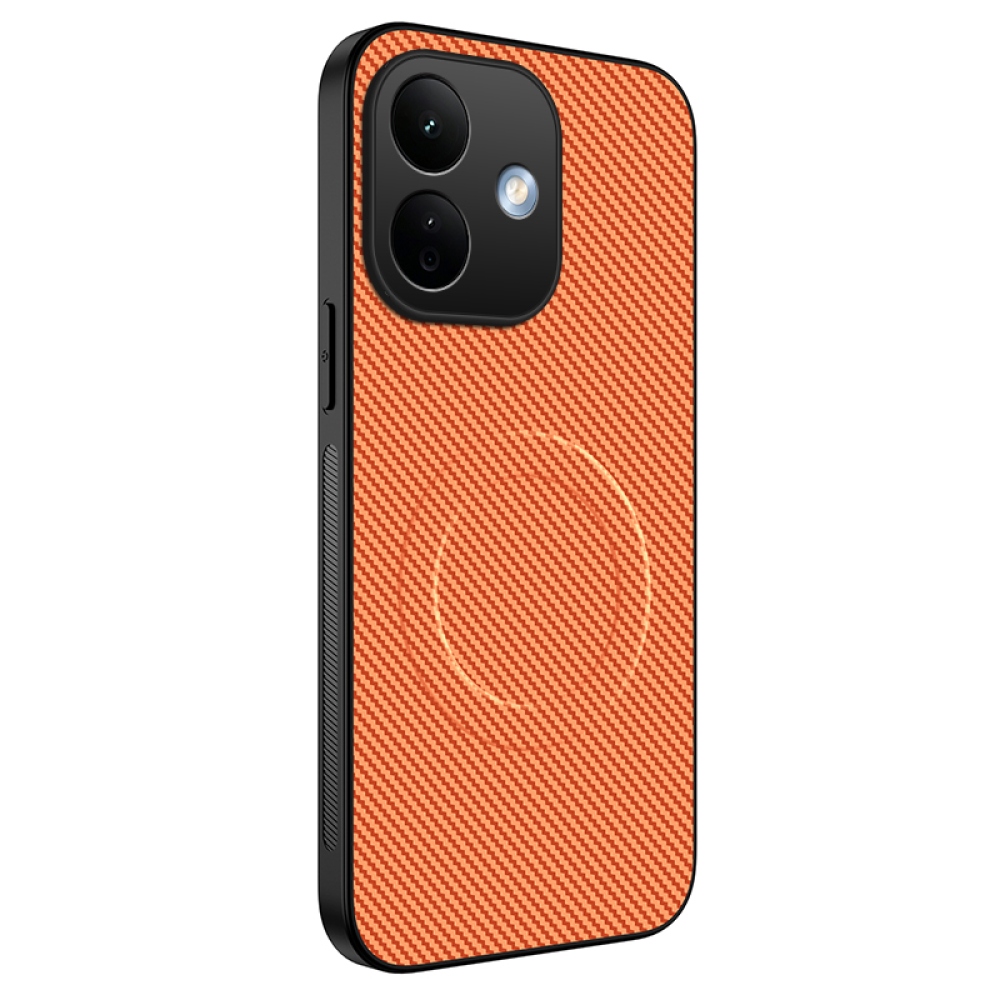 WLF gélový obal s pevným chrbtom a MagSafe na Xiaomi Redmi Note 17 4G/5G - oranžový