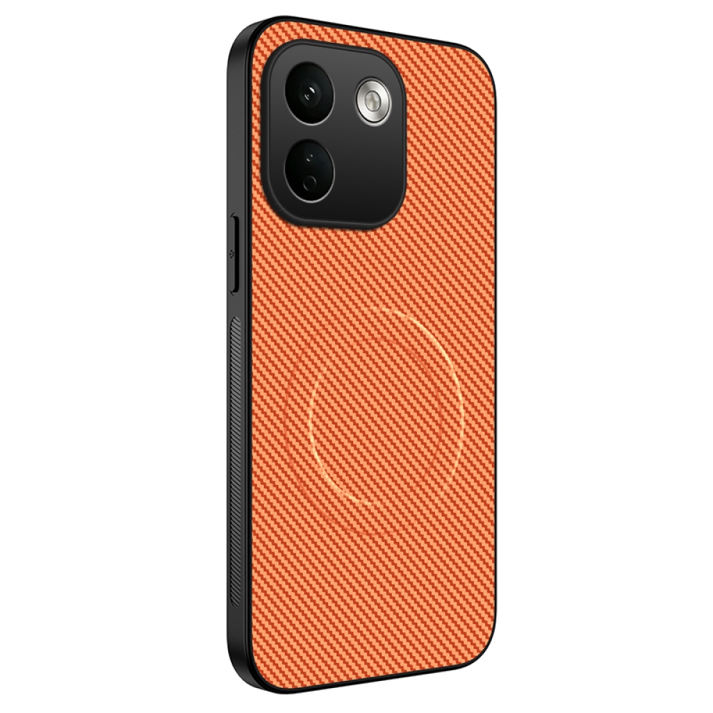 WLF gélový obal s pevným chrbtom a MagSafe na Xiaomi Redmi Note 17 Pro Max 5G - oranžový