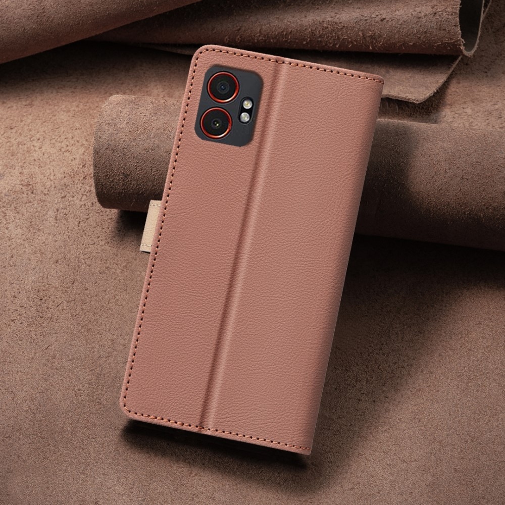 BNF DUO knižkové púzdro na Samsung Galaxy Xcover 7 Pro - hnedé