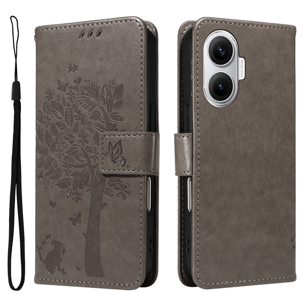 Trees knižkové púzdro na Xiaomi Poco F7 5G - šedé