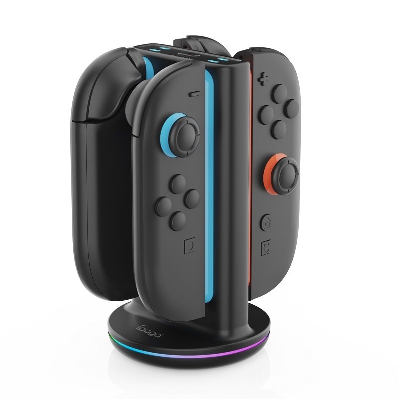 iPega SW2051 Nabíjacia Stanica s RGB pre JoyCon Ovládače Nintendo Switch 2 Black