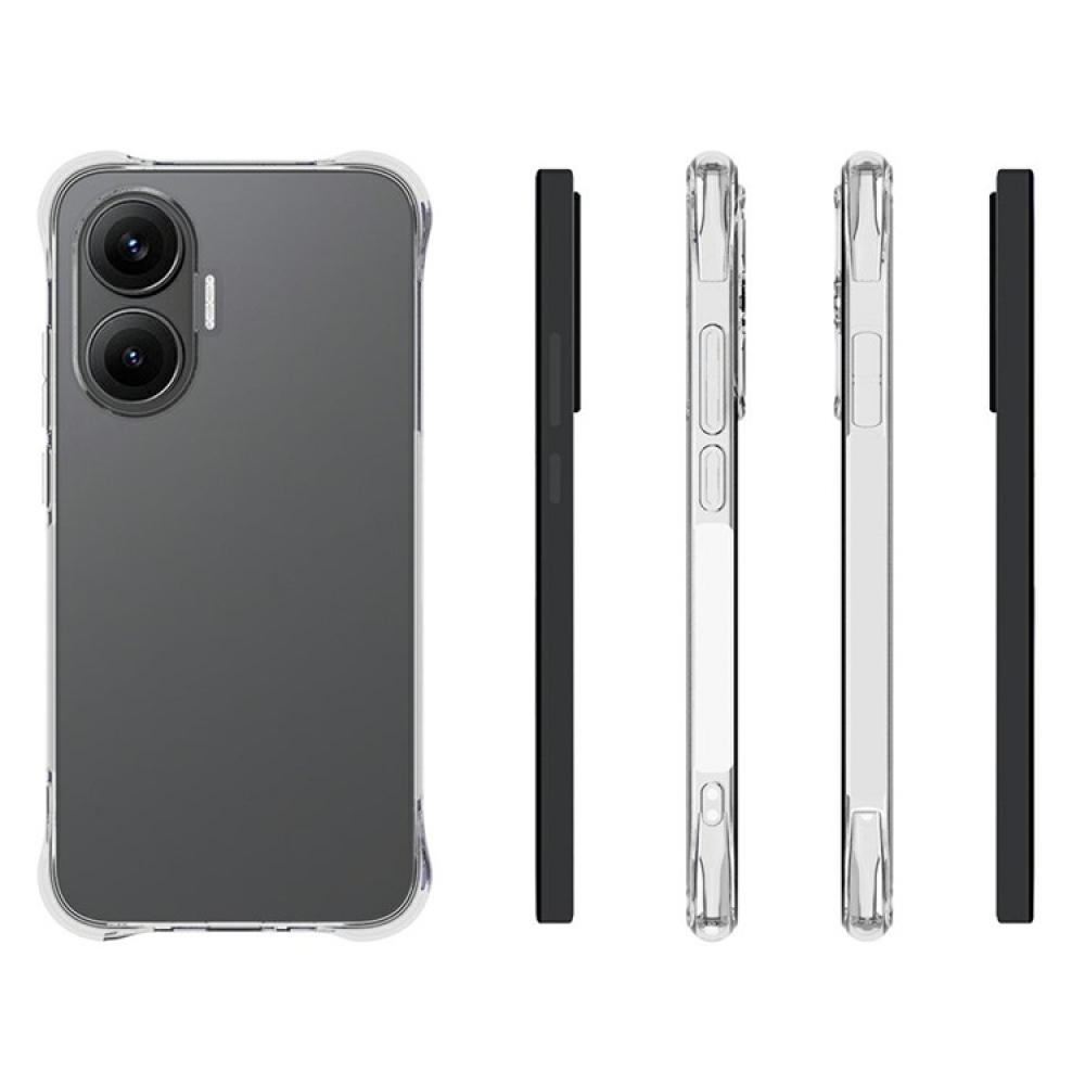 Priehľadný gélový obal s vystuženými rohmi na Xiaomi Poco F7 5G