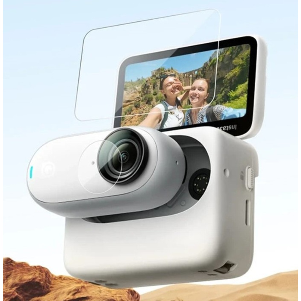 Sada 2× tvrdené sklo na displej a objektív pre Insta360 GO 3S