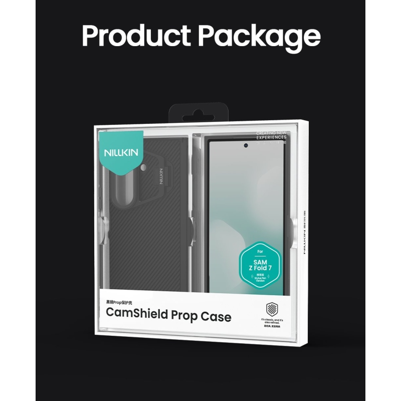 Nillkin CamShield Prop Pen Slot (Transparent Lens) Zadný kryt pre Samsung Galaxy Z Fold 7 Black