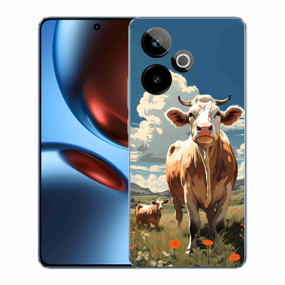 Gélový kryt mmCase na Realme GT 7 5G/GT 7T 5G - kravy na lúke