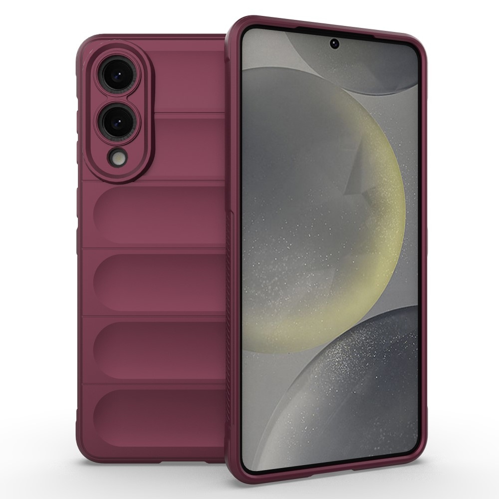 Rugg odolný gélový obal na Samsung Galaxy S25 Edge - vínový