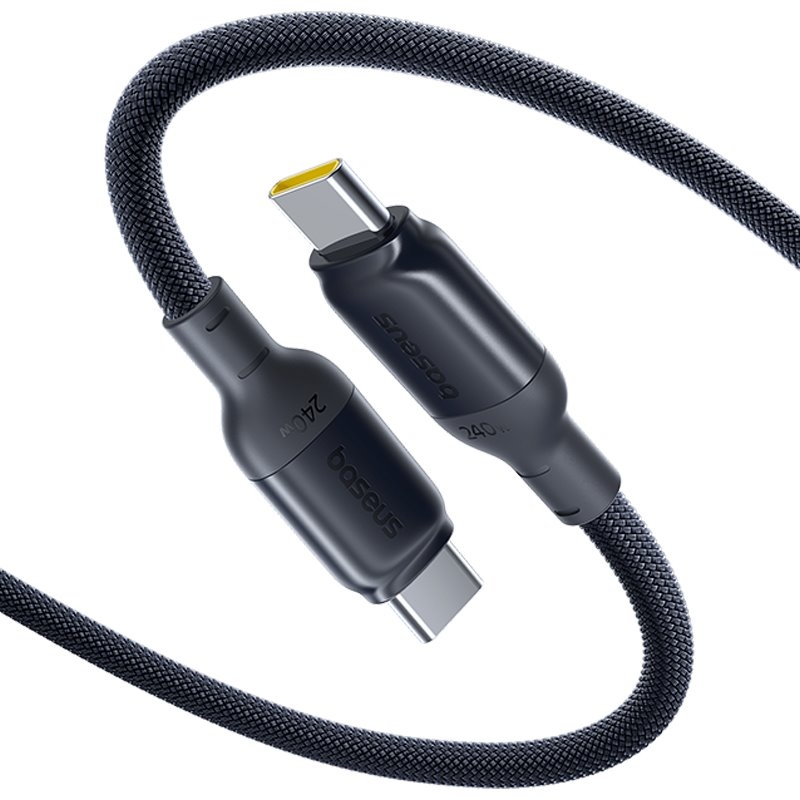 Baseus PicoGo Rýchlonabíjací dátový kábel USB-C - USB-C 240W 1m Cosmic Black