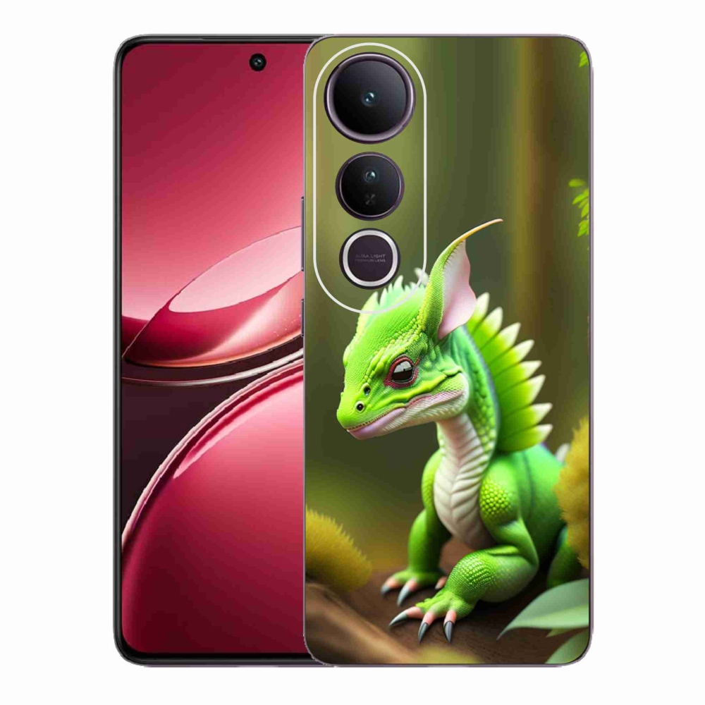 Gélový kryt mmCase na Vivo V50 Lite 4G/5G - zelený dráčik