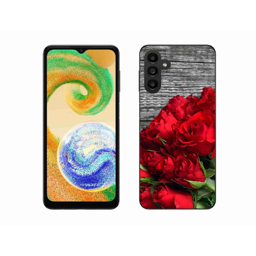 Gélový kryt mmCase na Samsung Galaxy A04s (164.7x76.7x9.1mm) - červené ruže