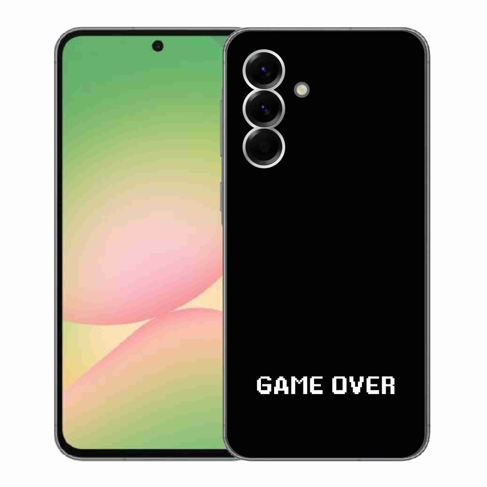 Gélový kryt mmCase na Samsung Galaxy A56 5G - game over čierne pozadie