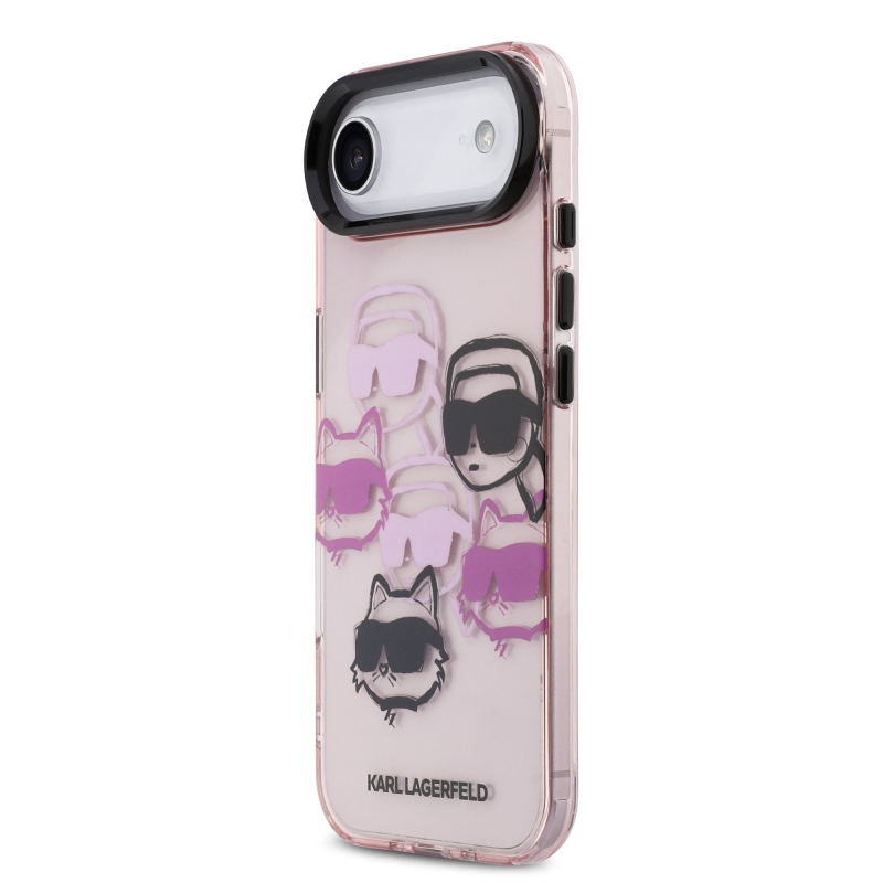 Karl Lagerfeld IML Multi K&CH Heads Zadný kryt pre iPhone Air Pink