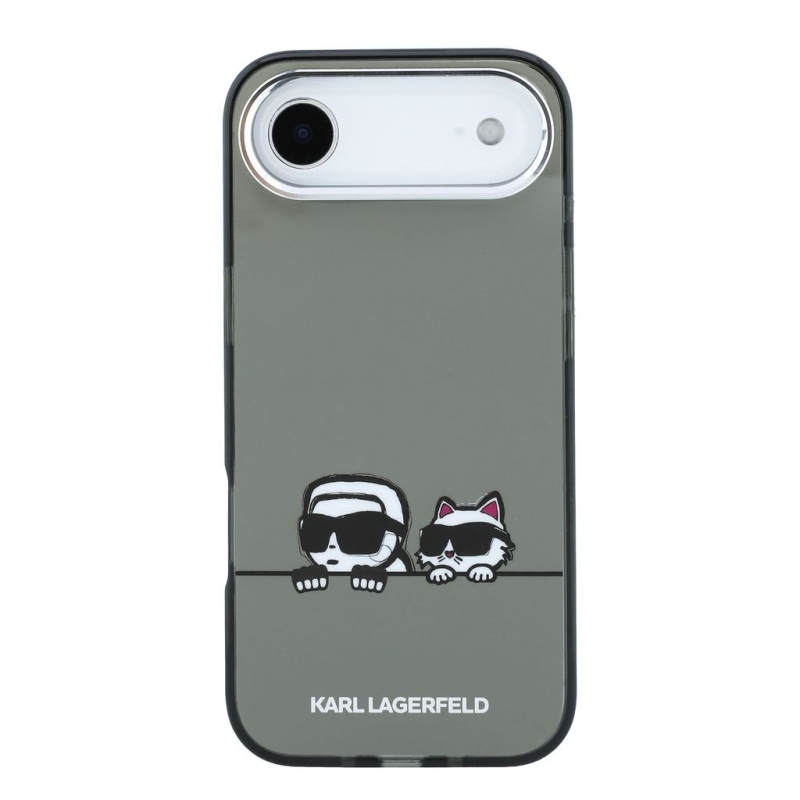 Karl Lagerfeld IML K&CH Heads Logo MagSafe zadný kryt pre iPhone Air Black