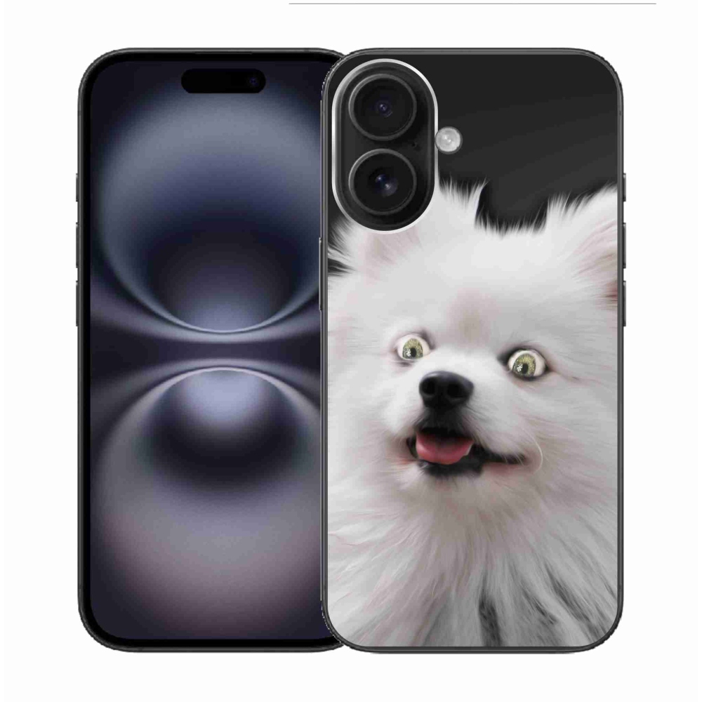 Gélový kryt mmCase na iPhone 16 - biely špic